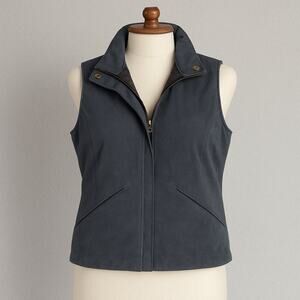Columbia‎ Vintage Gray Zip Up Utility Vest Women's Sz S Full Zip Pockets Outdoor